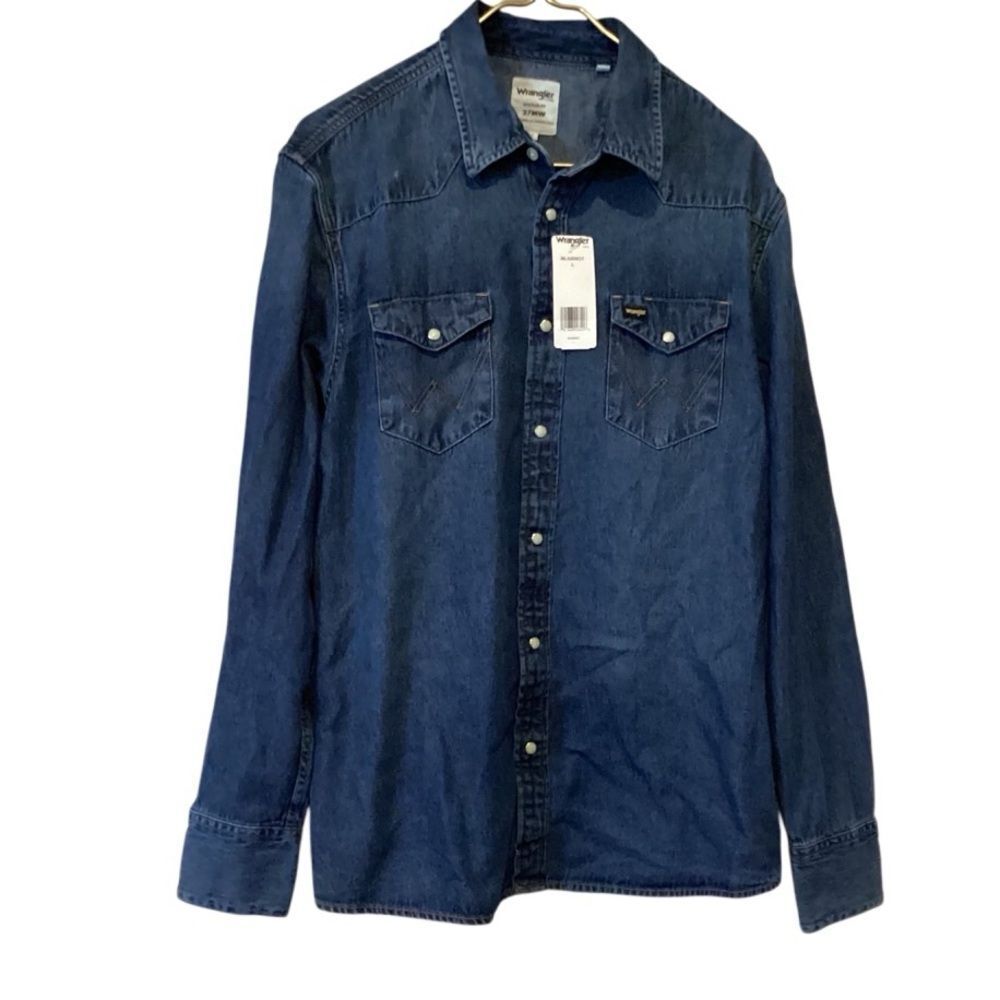 NWT Wrangler Lil Nas X Collection Denim Shirt Large Country Old Town Road - Picture 3 of 13